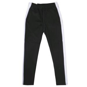 NWT American Bazi Men’s Joggers Track Pants Small Tapered Black White Stripe